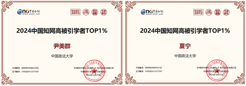 吃瓜网
两位教授入选2024中国知网高被引学者Top1%